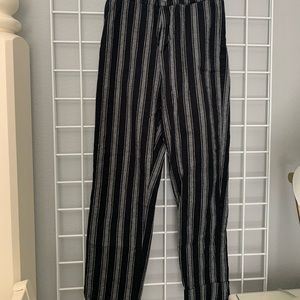 Tilden black striped pants
